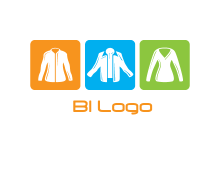 Fashion logo with clothing icons