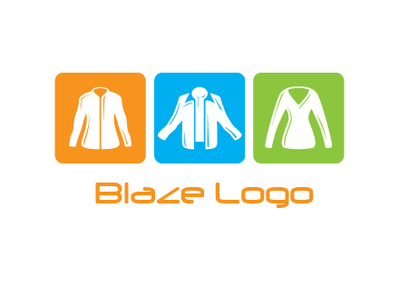 Fashion logo with clothing icons