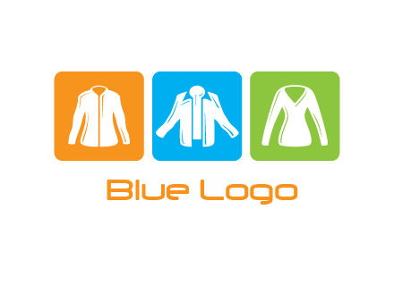 Fashion logo with clothing icons