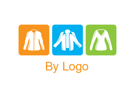 Fashion logo with clothing icons