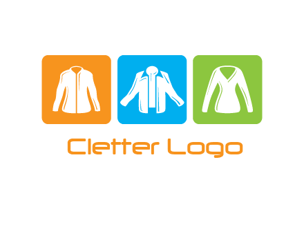 Fashion logo with clothing icons