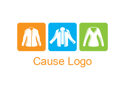 Fashion logo with clothing icons