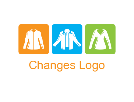 Fashion logo with clothing icons