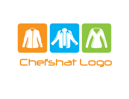 Fashion logo with clothing icons