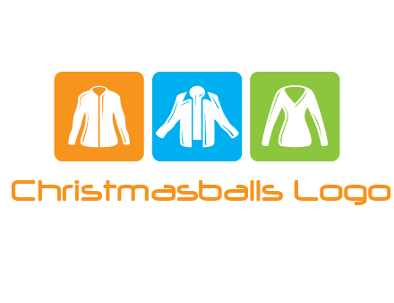 Fashion logo with clothing icons