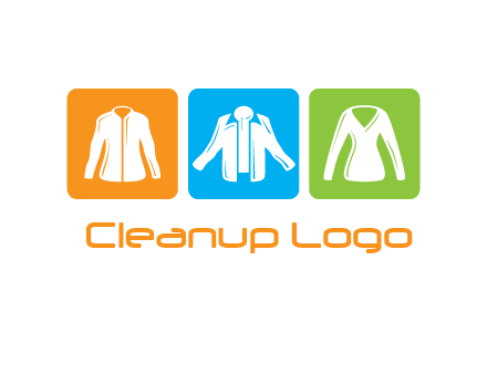 Fashion logo with clothing icons