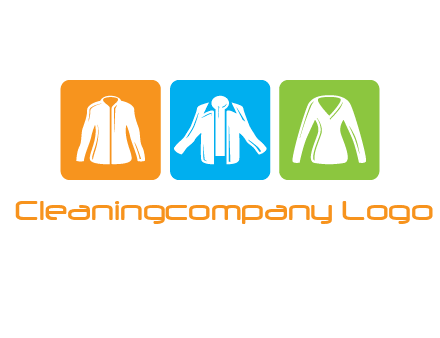 Fashion logo with clothing icons