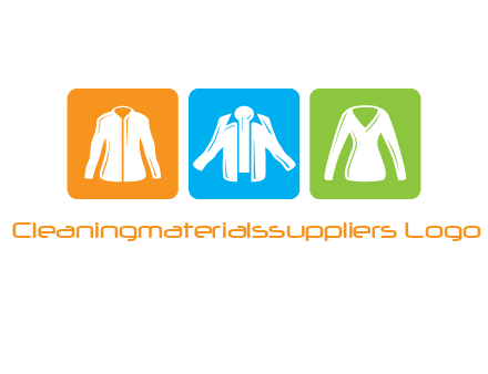 Fashion logo with clothing icons