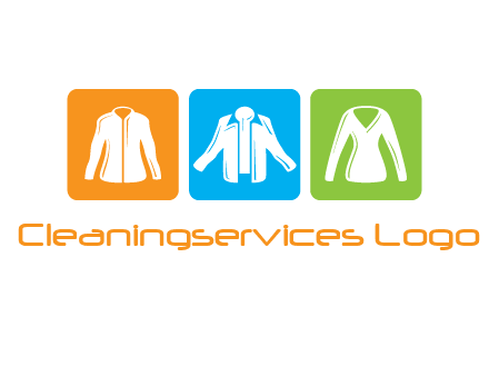 Fashion logo with clothing icons