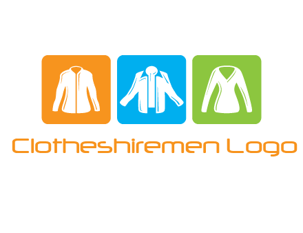 Fashion logo with clothing icons