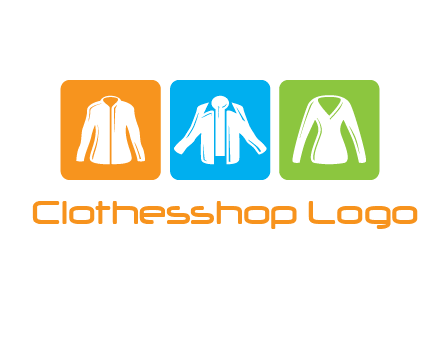 Fashion logo with clothing icons
