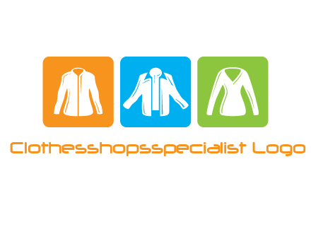 Fashion logo with clothing icons