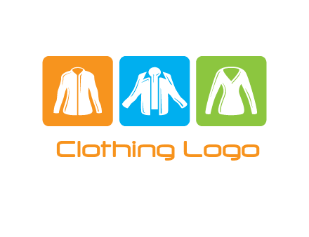 Fashion logo with clothing icons