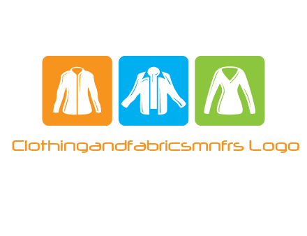 Fashion logo with clothing icons