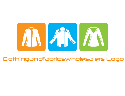 Fashion logo with clothing icons