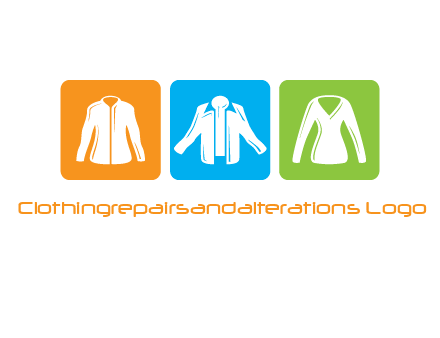 Fashion logo with clothing icons