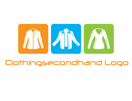 Fashion logo with clothing icons