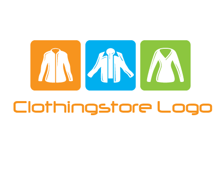 Fashion logo with clothing icons