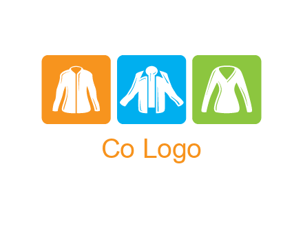 Fashion logo with clothing icons