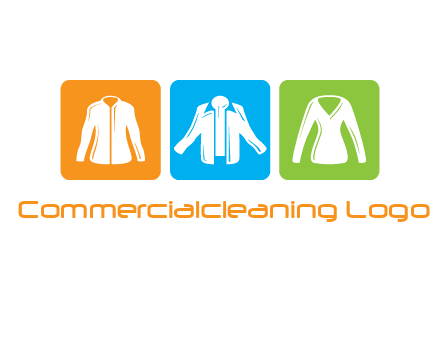 Fashion logo with clothing icons