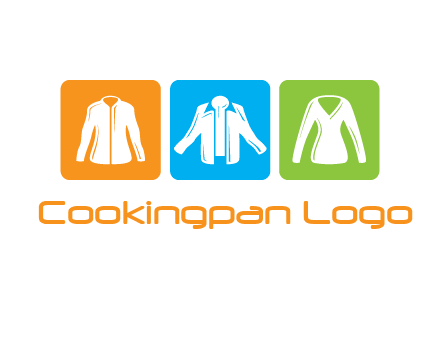 Fashion logo with clothing icons