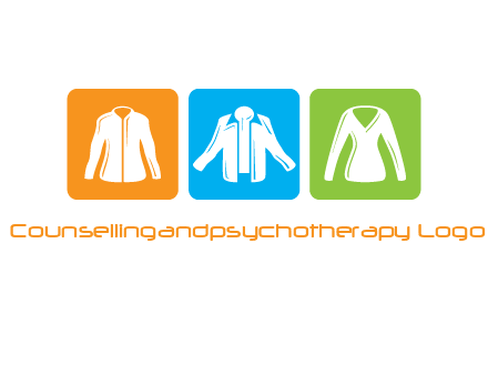 Fashion logo with clothing icons