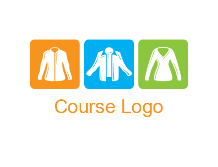 Fashion logo with clothing icons