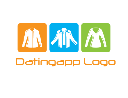 Fashion logo with clothing icons