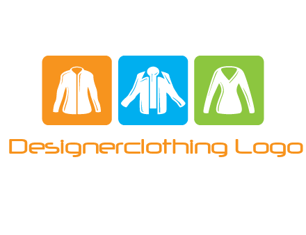 Fashion logo with clothing icons