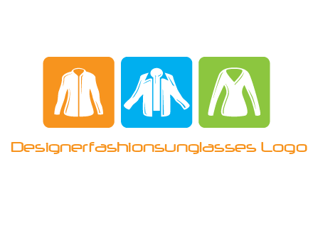 Fashion logo with clothing icons