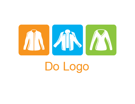 Fashion logo with clothing icons