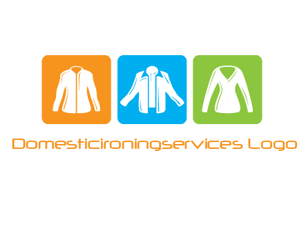 Fashion logo with clothing icons