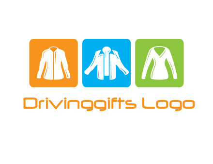 Fashion logo with clothing icons
