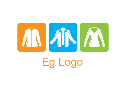 Fashion logo with clothing icons