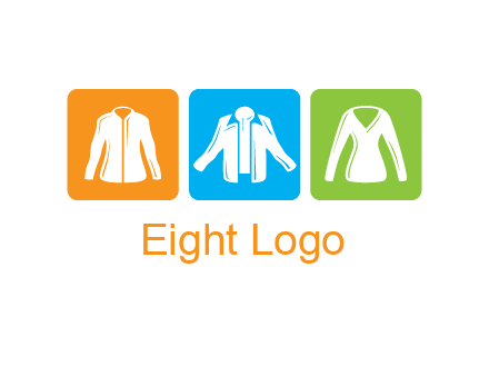 Fashion logo with clothing icons