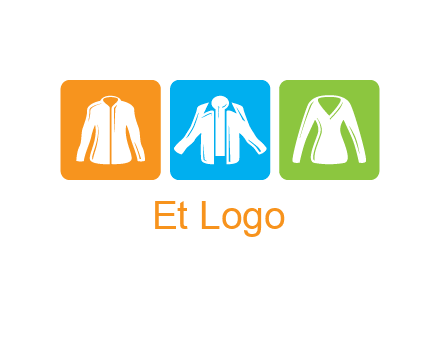 Fashion logo with clothing icons