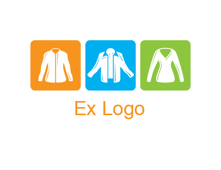 Fashion logo with clothing icons