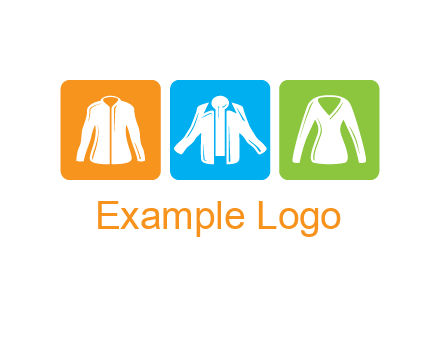 Fashion logo with clothing icons