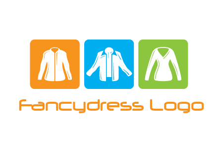 Fashion logo with clothing icons