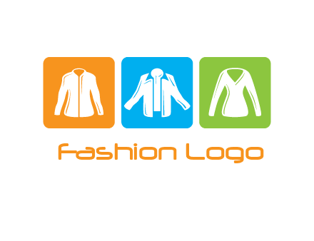 Fashion logo with clothing icons