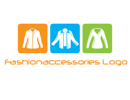 Fashion logo with clothing icons