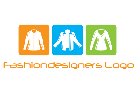 Fashion logo with clothing icons