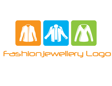 Fashion logo with clothing icons