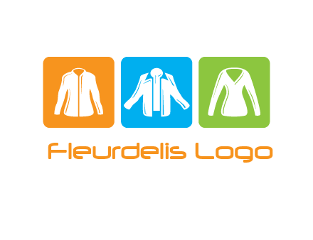 Fashion logo with clothing icons