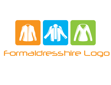 Fashion logo with clothing icons