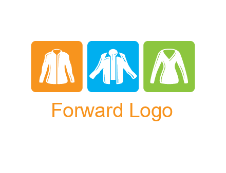 Fashion logo with clothing icons