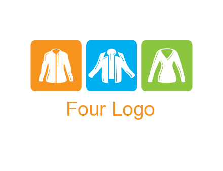 Fashion logo with clothing icons