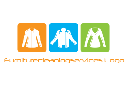 Fashion logo with clothing icons