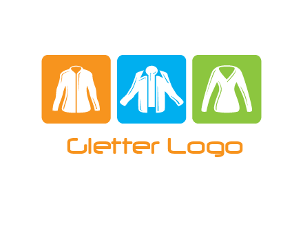 Fashion logo with clothing icons