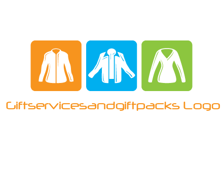 Fashion logo with clothing icons